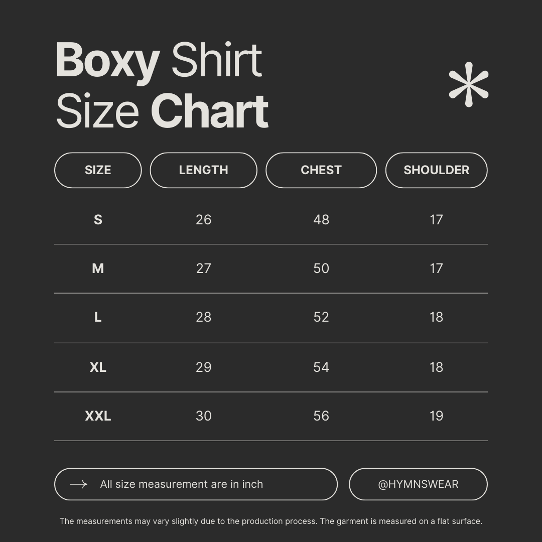 Size chart for SILENCED CAPSULE EDITION
