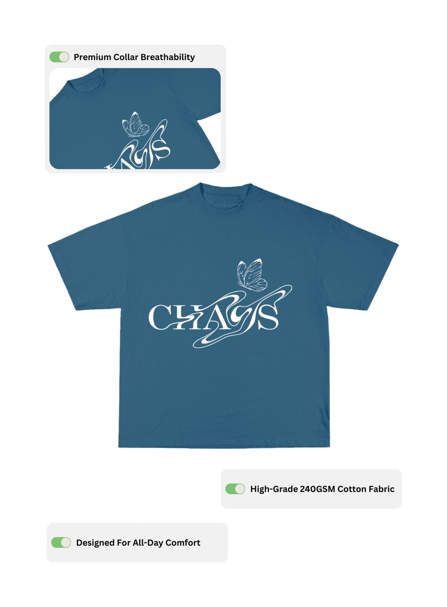 BUTTERFLY CHAOS EDITION / OVERSIZED T-SHIRT - Hymns Wear