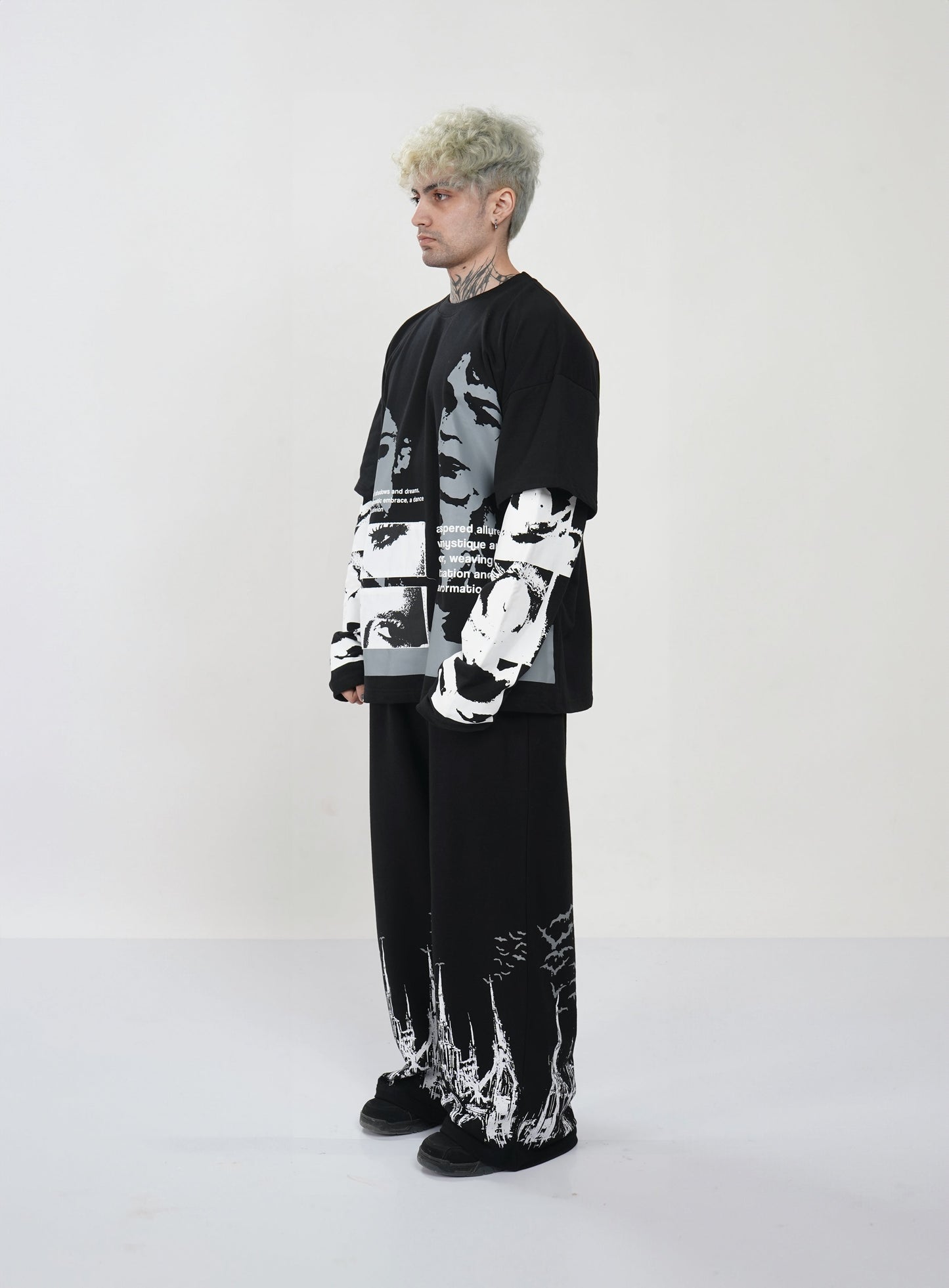 ELIXIR OF SHADOW EDITION / BOXY DOUBLE SLEEVE SWEATSHIRT - Hymns Wear