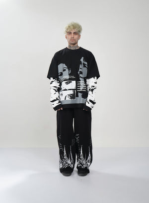 ELIXIR OF SHADOW EDITION / BOXY DOUBLE SLEEVE SWEATSHIRT - Hymns Wear