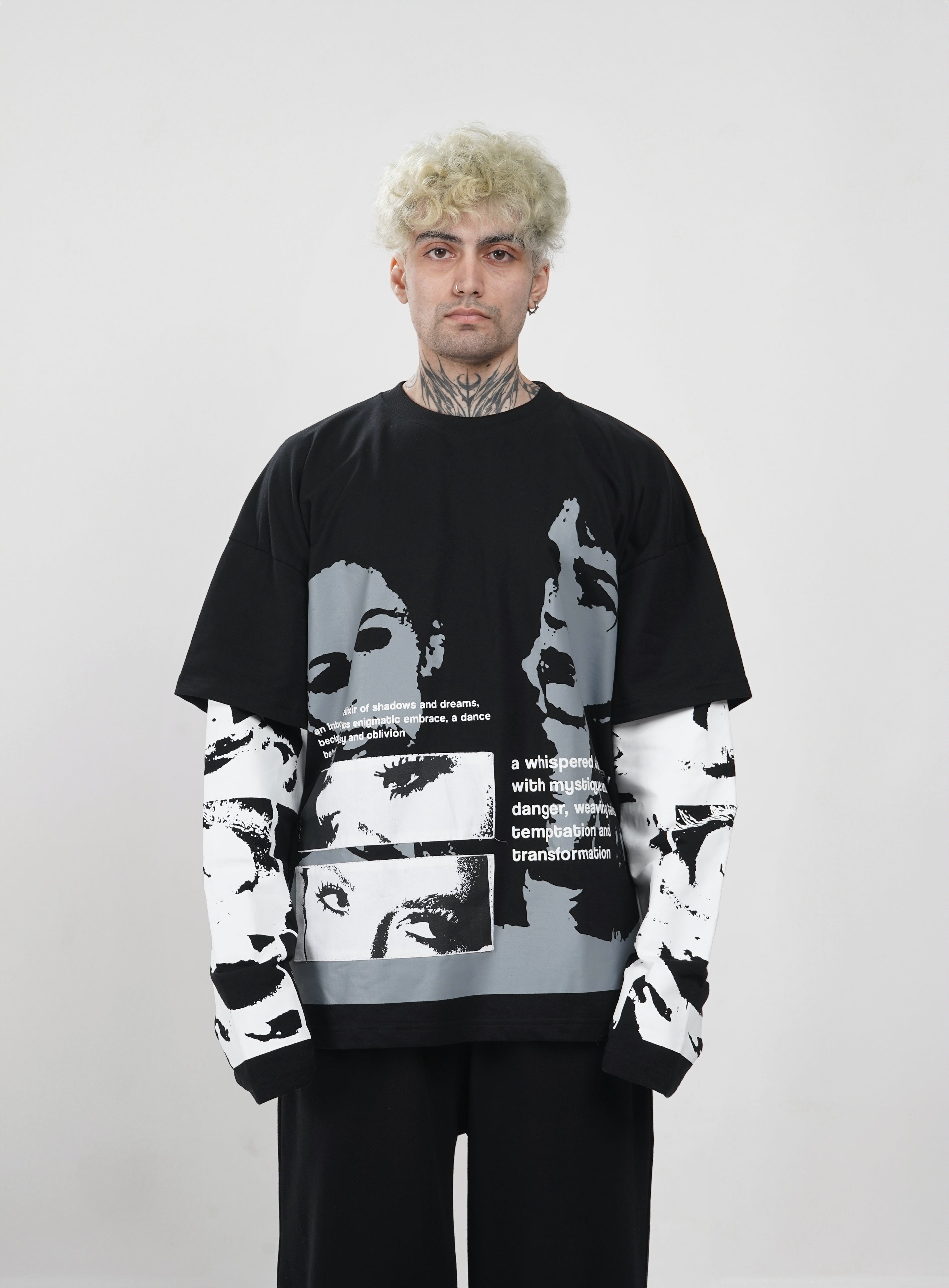 ELIXIR OF SHADOW EDITION / BOXY DOUBLE SLEEVE SWEATSHIRT