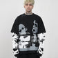 ELIXIR OF SHADOW EDITION / BOXY DOUBLE SLEEVE SWEATSHIRT - Hymns Wear